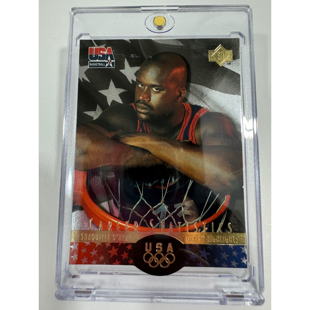 Upper Deck Trading Card Shaquille O'Neal OS Multi Good 1996 SP USA Basketball S5